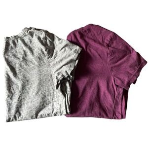 Old Navy Time and Tru‎ Gray and Purple Short Sleeve T-shirt Tees Casual Classic